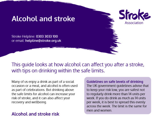 Alcohol and stroke guide, cover image