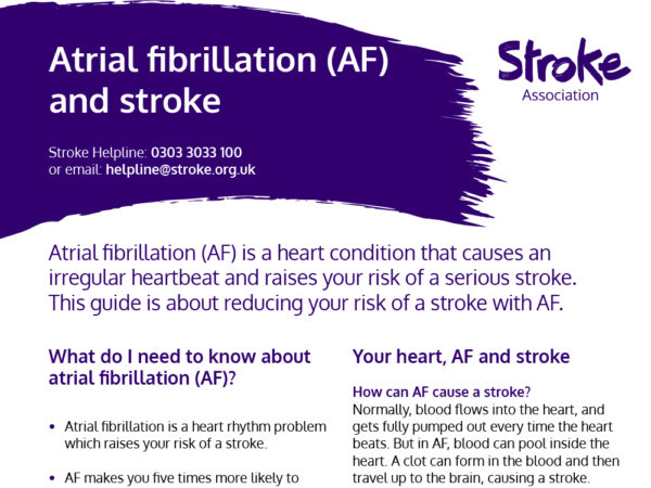 Atrial fibrillation and stroke guide, cover image