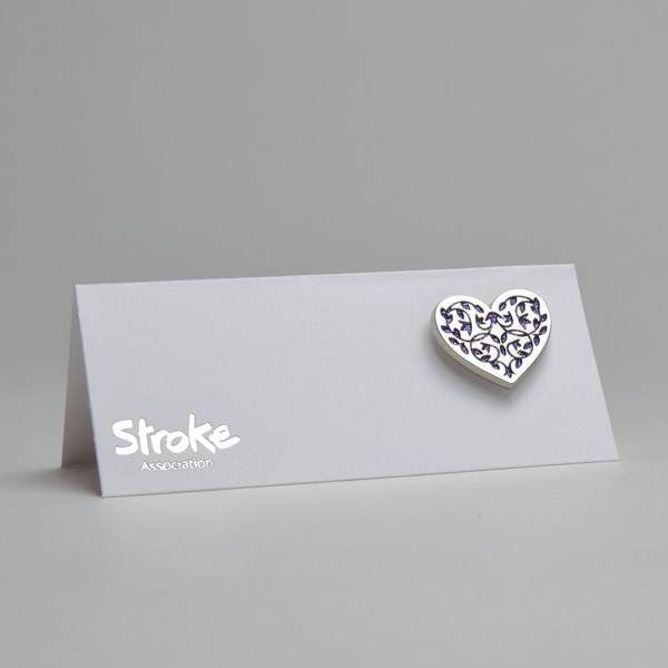 Image of purple heart pin badge