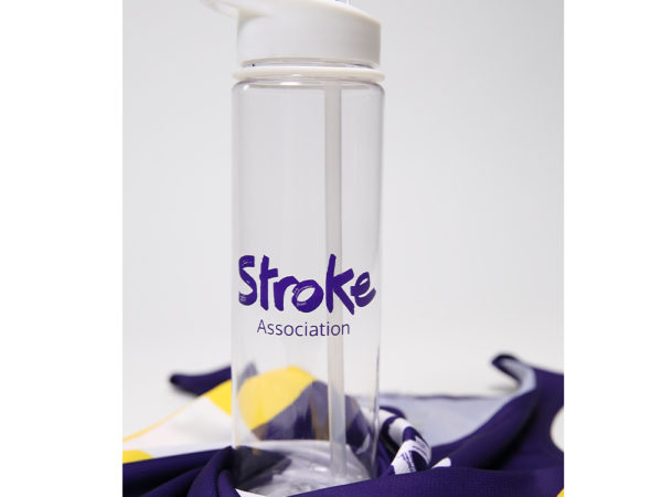 Stroke Association Water Bottle. Text on it reads: "Stroke Association"
