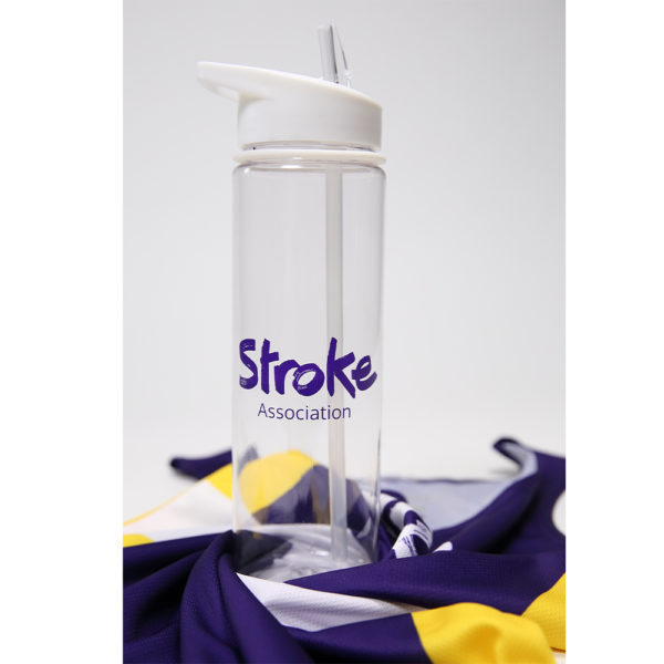 Stroke Association Water Bottle. Text on it reads: "Stroke Association"