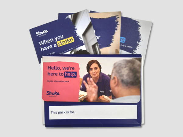 Image of three guides and a holder that form the stroke information pack