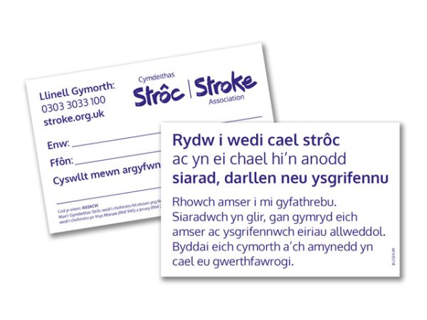 Communication card - Welsh