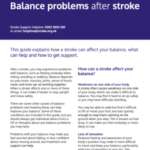Balance problems after stroke