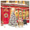 Illustration of a Christmas shop