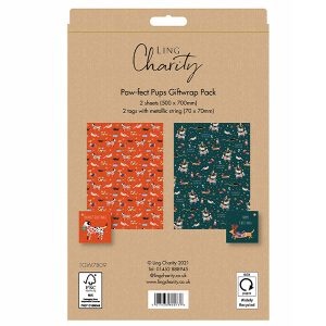 Dog themed wrapping paper