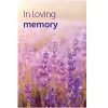 Cover photo of donation box. Text reads "In loving memory"