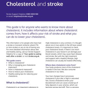 Cholesterol and stroke guide front cover