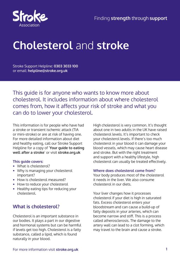 Cholesterol and stroke guide front cover