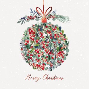 Berry Bauble Christmas card pack