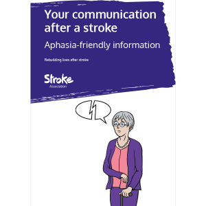 Cover of Aphasia Friendly Information book about communicating after a stroke